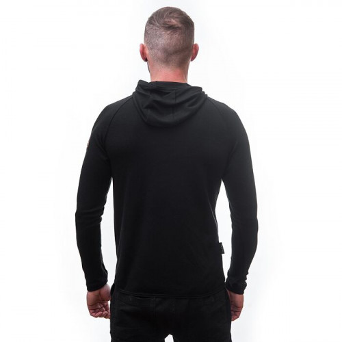 Мъжки мерино суичър с полар MERINO UPPER Gondola black Мъжки мерино суичър с полар MERINO UPPER Gondola black